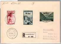 Dt. Besetzung Luxemburg 17-32 auf Brief 3 Satzbriefe #OI107