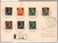 Dt. Besetzung Luxemburg 17-32 auf Brief 3 Satzbriefe #OI107