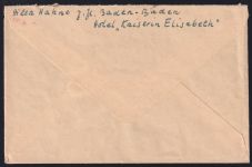 Alliierte Besetzung Geb. bez. Baden Baden auf Brief Ellipsenstempel C2c #OI213