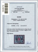 Danzig Dienstmarken 35 Y gestempelt Attest Gruber BPP #OH572