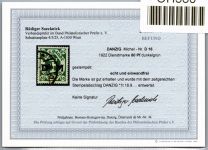 Danzig Portomarken 16 gestempelt Befund Soecknick BPP #OH580