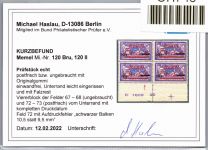 Memel 120 II Bru postfrisch Kurzbefund Haslau BPP #OH746