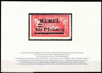 Memel 8 b postfrisch Befund Huylemans BPP #OF988