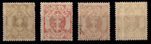 Danzig 103-105 postfrisch inkl. 104 b geprüft Bock BPP, Mängel #OH851