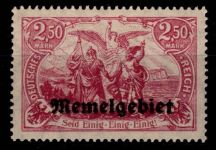 Memel 13 d postfrisch geprüft Petersen BPP #OH932