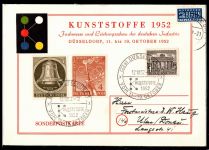 Berlin 82,88 auf Ausstellungskarte Düsseldorf Messe #ON331