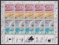 Liechtenstein 1111-1114 postfrisch als ZD-Bogen, Grußmarken #OD646