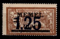 Memel 50 postfrisch mit markantem Abklatsch #OK607