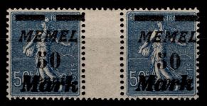 Memel 123 ZW postfrisch geprüft Dr. Petersen BPP #OK627