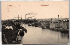 Ak Elbing Schichauwerft Feldpost 1917 #ON810
