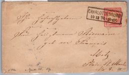 Deutsches Reich U 1 II als Ganzsache Charlottenburg #ON822