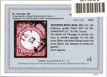 Deutsches Reich 27 a mit Falz Befund Zill BPP, leichte Mängel #OK689
