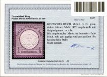 Deutsches Reich 1 mit Falz Befund Sommer BPP #OK700