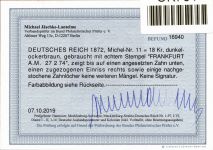 Deutsches Reich 11 gestempelt Befund Jäschke BPP, Mängel #OK701