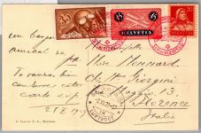 Schweiz 181, 183 auf Postkarte Schweizfahrt LZ127 #ON838