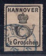 Hannover 22 y IV gestempelt Plattenfehler IV, Befund Jäschke BPP #OO401