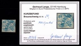 Braunschweig 2 gestempelt Kurzbefund Lange BPP #OO419
