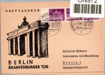 Berlin 231 auf Postkarte 2 mal Ersttag #ON972