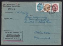 Deutsches Reich Dienstmarken 114, 122, 127 auf Brief #ON975
