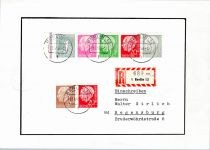 BRD Bund ZD W 22 Y I, W 17 Y I auf Brief Einschreiben #OO334