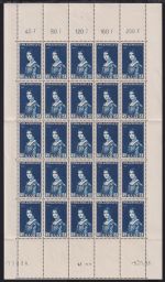 Saarland 376-378 Br postfrisch 25er Bogen #ON891