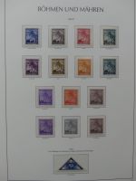 Böhmen & Mähren teils gestempelt, teils postfrisch im Leuchtturm Binder #LZ854