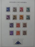 Böhmen & Mähren teils gestempelt, teils postfrisch im Leuchtturm Binder #LZ854
