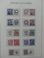 Böhmen & Mähren teils gestempelt, teils postfrisch im Leuchtturm Binder #LZ854