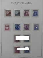 Böhmen & Mähren teils gestempelt, teils postfrisch im Leuchtturm Binder #LZ854
