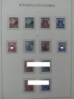 Böhmen & Mähren teils gestempelt, teils postfrisch im Leuchtturm Binder #LZ854