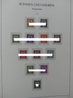 Böhmen & Mähren teils gestempelt, teils postfrisch im Leuchtturm Binder #LZ854