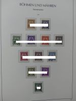 Böhmen & Mähren teils gestempelt, teils postfrisch im Leuchtturm Binder #LZ854