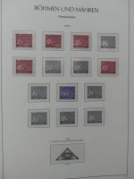 Böhmen & Mähren teils gestempelt, teils postfrisch im Leuchtturm Binder #LZ854