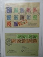 Deutschland nach 1945 guter Belege-Posten im Binder #LZ920