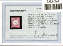 Deutsches Reich 4 gestempelt Ausgabemonat, L16, Befund Sommer #OO794