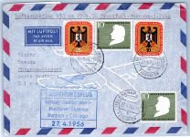Berlin 136-137 u.a. auf Brief Lufthansa Erstflug #OP150