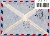 Berlin 125, 128 auf Brief Lufthansa Erstflug #OP151