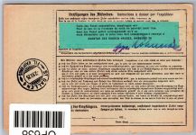 Deutsches Reich 342, 343 u.a. auf Auslandspaketkarte #OP638