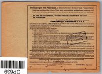Deutsches Reich 342, u.a. auf Auslandspaketkarte #OP639
