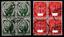 Deutsches Reich 544-545 gestempelt als 4er Block #OQ423