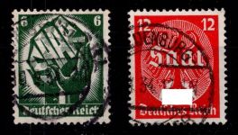 Deutsches Reich 544-545 gestempelt mit sauberem Vollstempel #OQ424