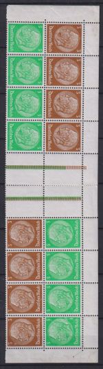 Deutsches Reich MHB 38/39 postfrisch Bogenteil allerdings angetrennt #OR212