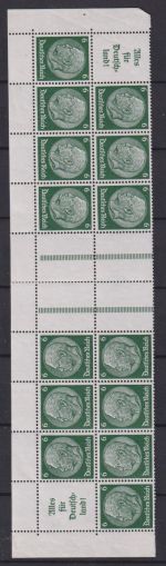 Deutsches Reich MHB 38/39 postfrisch Bogenteil allerdings angetrennt #OR212