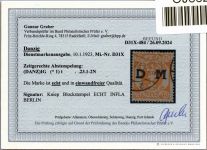 Danzig Dienstmarken 31 X gestempelt neuer Befund Gruber BPP #OJ862