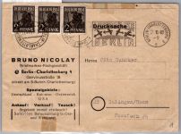 Berlin 1 auf Brief mit Luftbrückenstempel #OR030