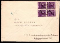 Berlin 2 auf Brief im 4er Block #OR031