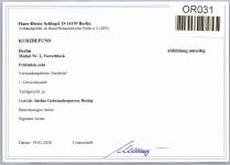 Berlin 2 auf Brief im 4er Block #OR031