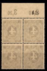 Alliierte Besetzung 914 b P OR ndgz postfrisch 4er Block, geprüft Arge #OR314
