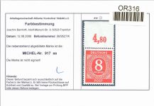 Alliierte Besetzung 917 aa P OR dgz postfrisch Befund Arge #OR316