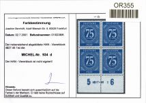 Alliierte Besetzung 934 d HAN postfrisch H 40.27.46 1, Befund Arge #OR355